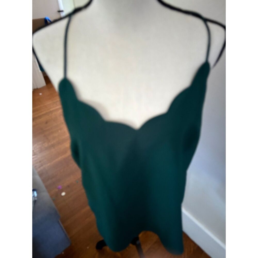 J.Crew Scalloped Trim Racerback Cami Tank